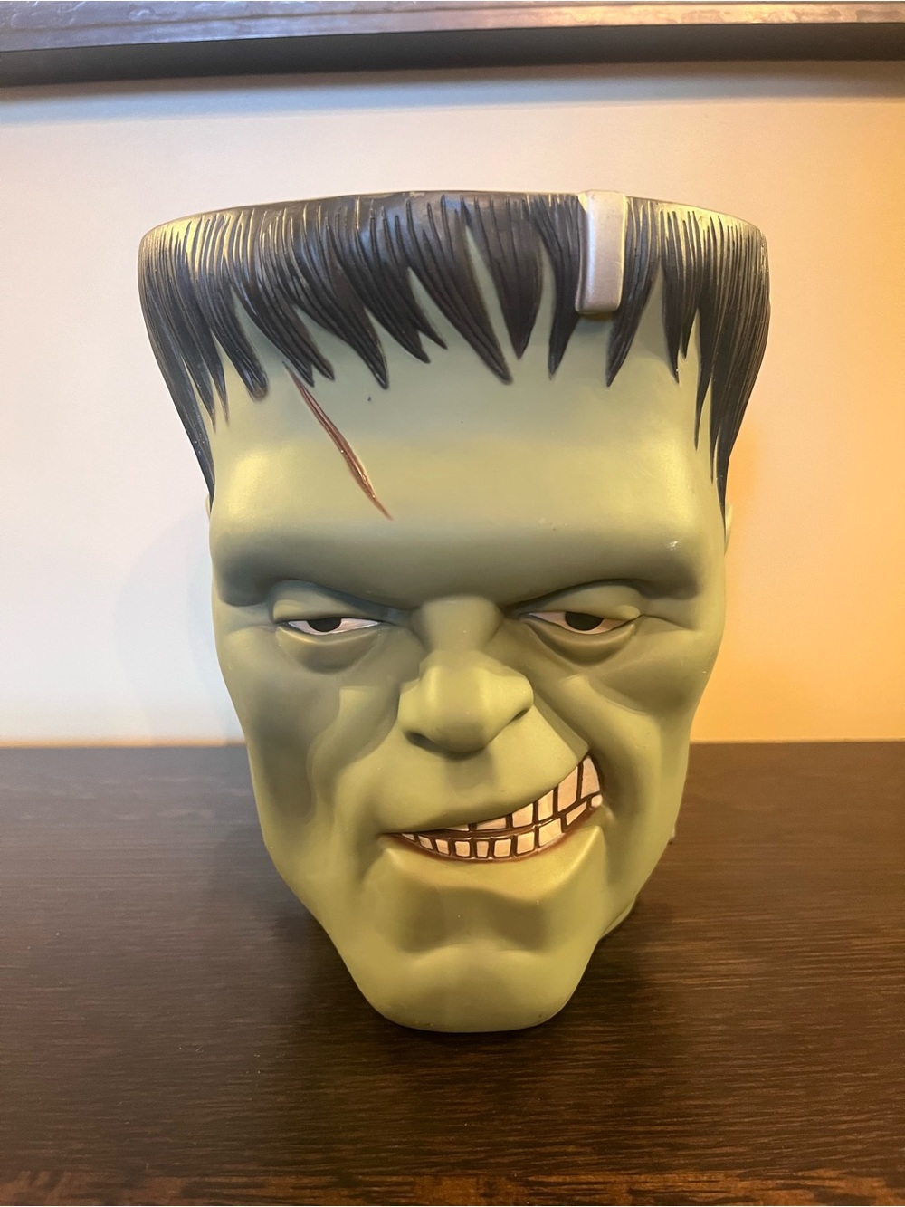 Vintage Sideshow Universal Studios Frankenstein Halloween Candy Bucket Halloween